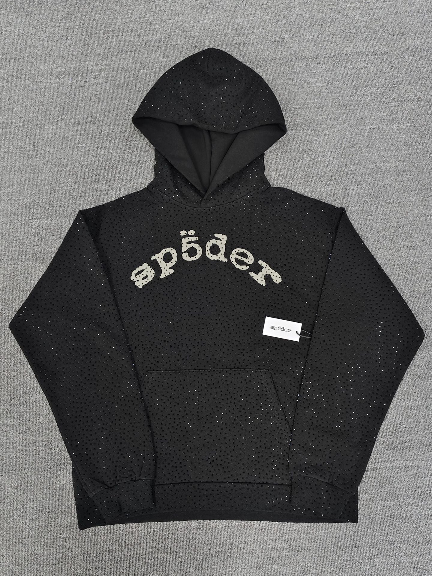 Spider VVS Multi color Full Hot Diamond Letter Casual Hoodies