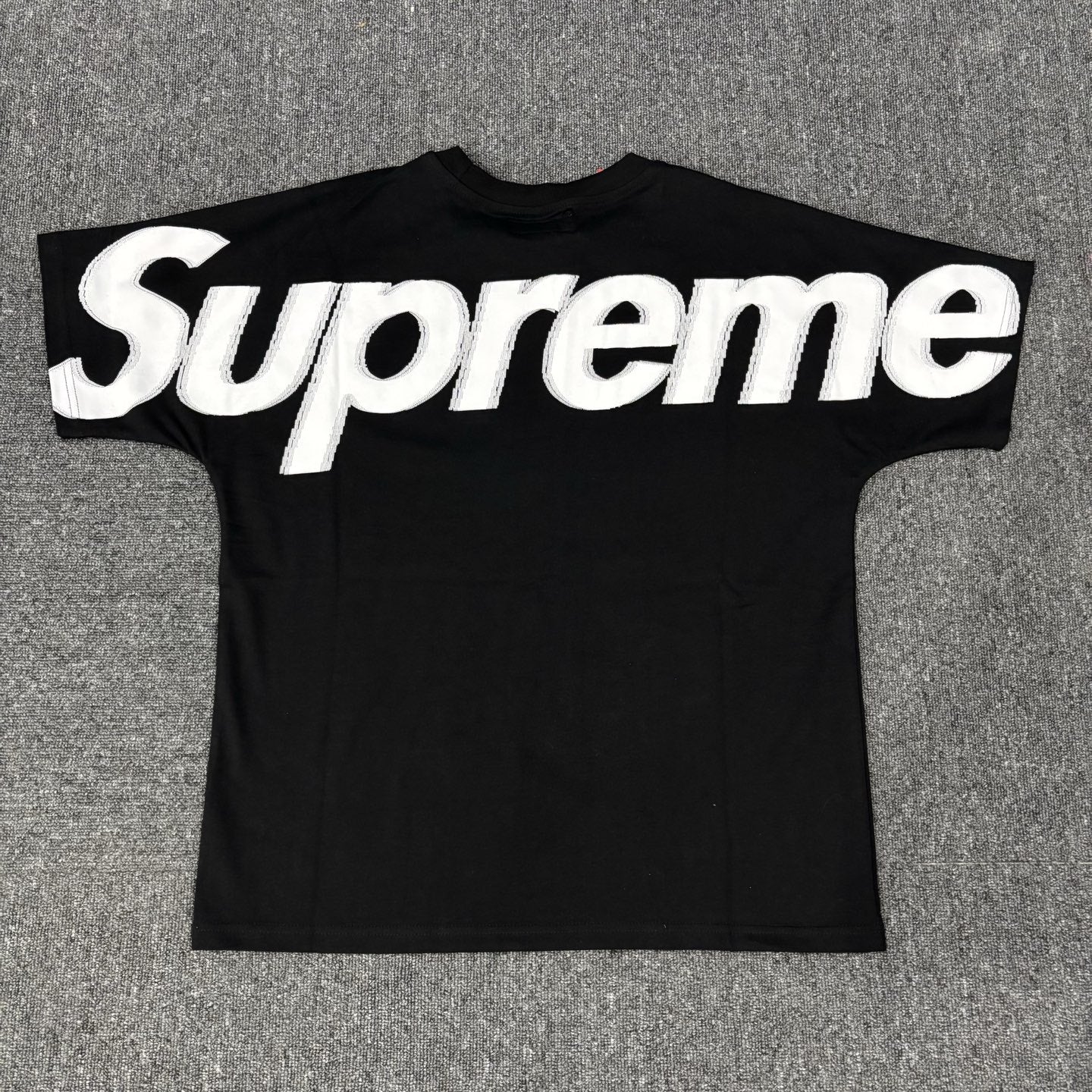 Supreme fashion logo printed casual men's and women's pure cotton t-shirt