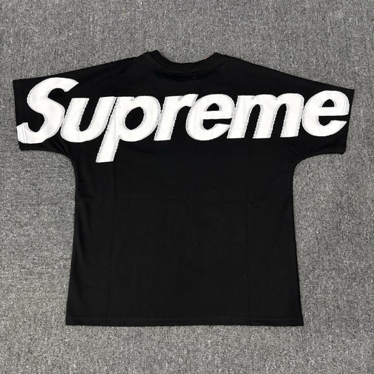 Supreme fashion logo printed casual men's and women's pure cotton t-shirt