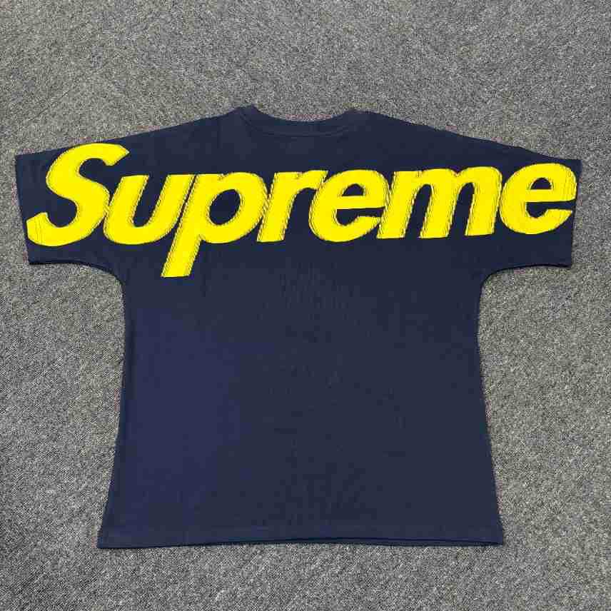 Supreme fashion logo printed casual men's and women's pure cotton t-shirt