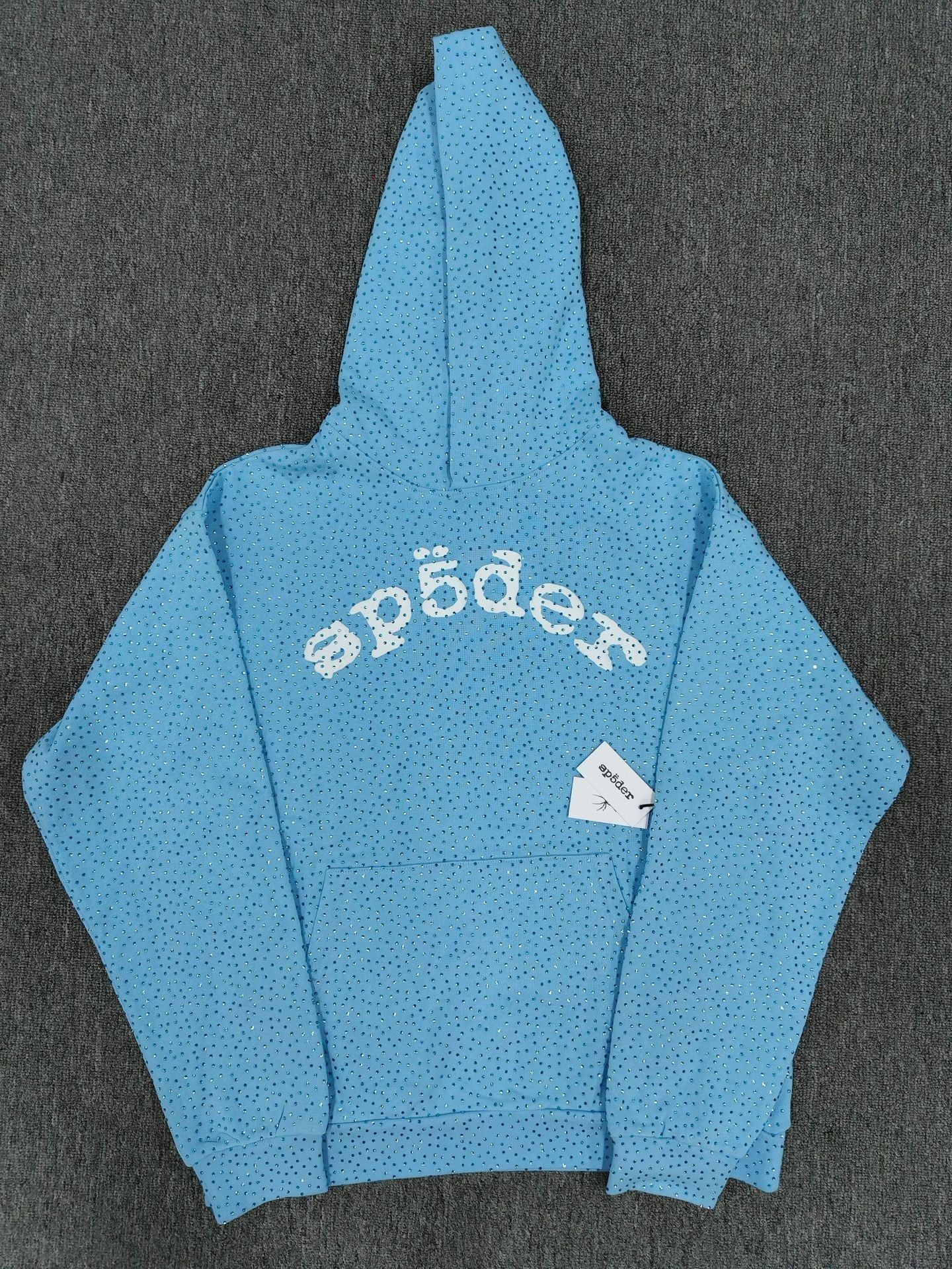Spider VVS Multi color Full Hot Diamond Letter Casual Hoodies