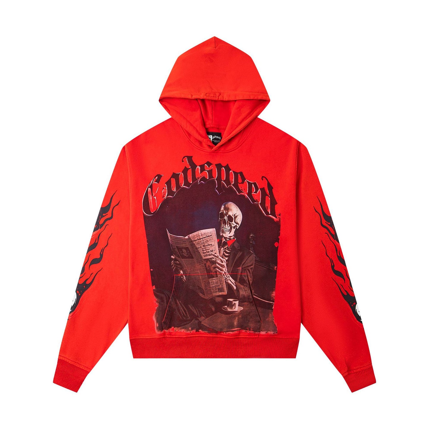 Godspeed New Direct Spray Printed Washed Retro Pure Cotton Hip Hop Hoodie