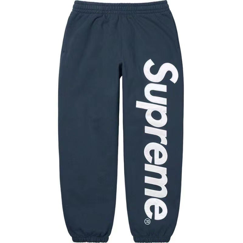 Supreme Logo Patchwork Embroidered Heavyweight Pants for Men - Bestseller