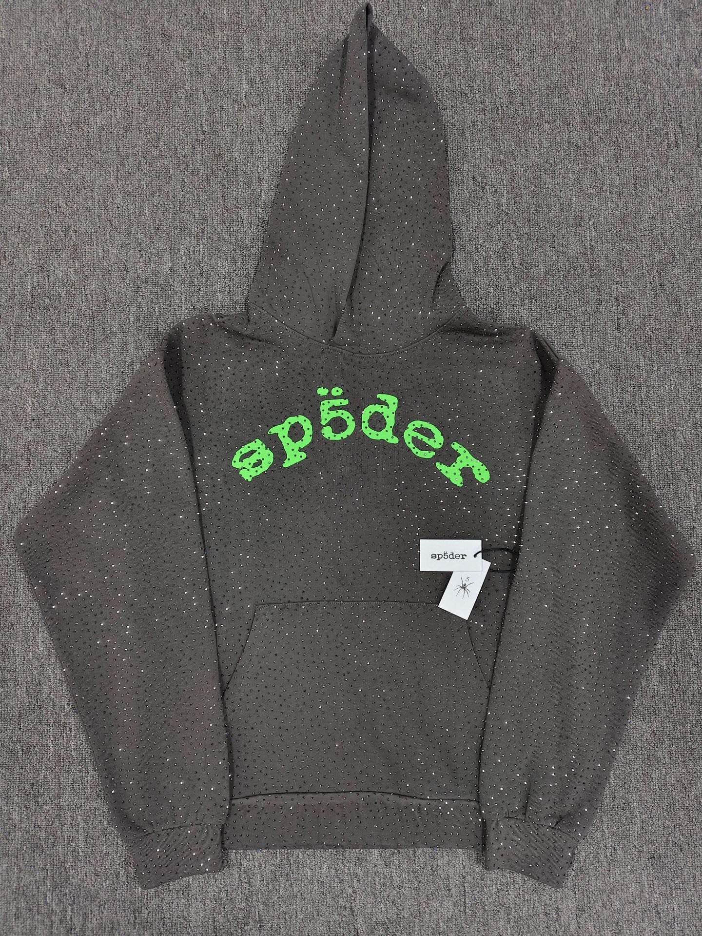 Spider VVS Multi color Full Hot Diamond Letter Casual Hoodies