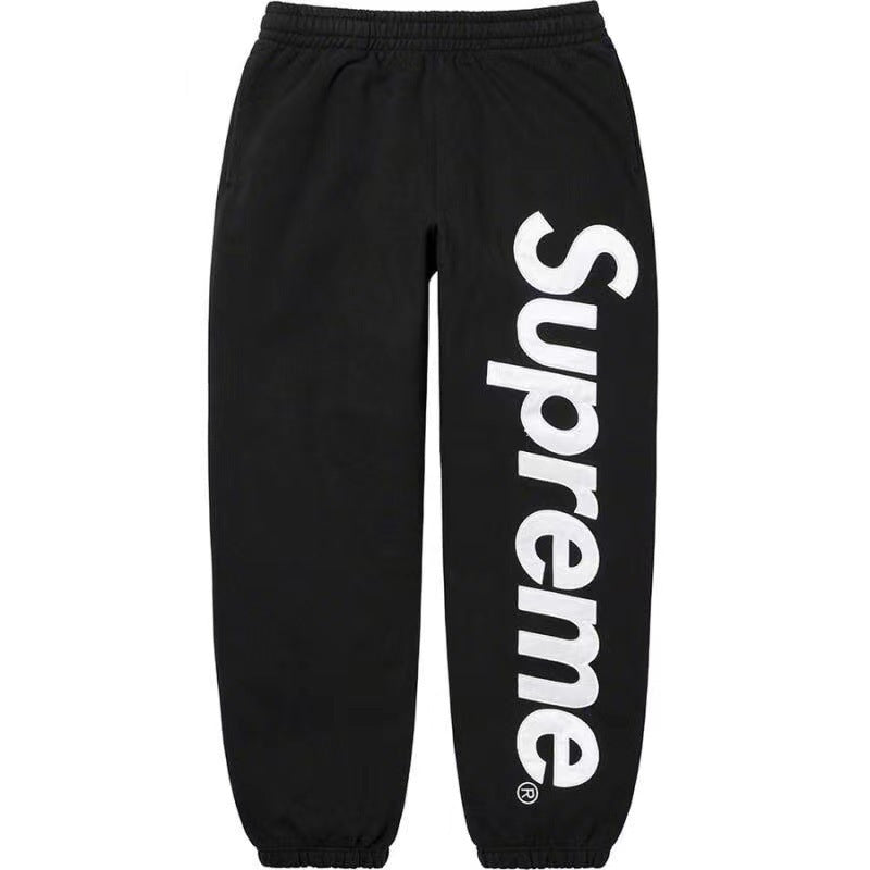 Supreme Logo Patchwork Embroidered Heavyweight Pants for Men - Bestseller