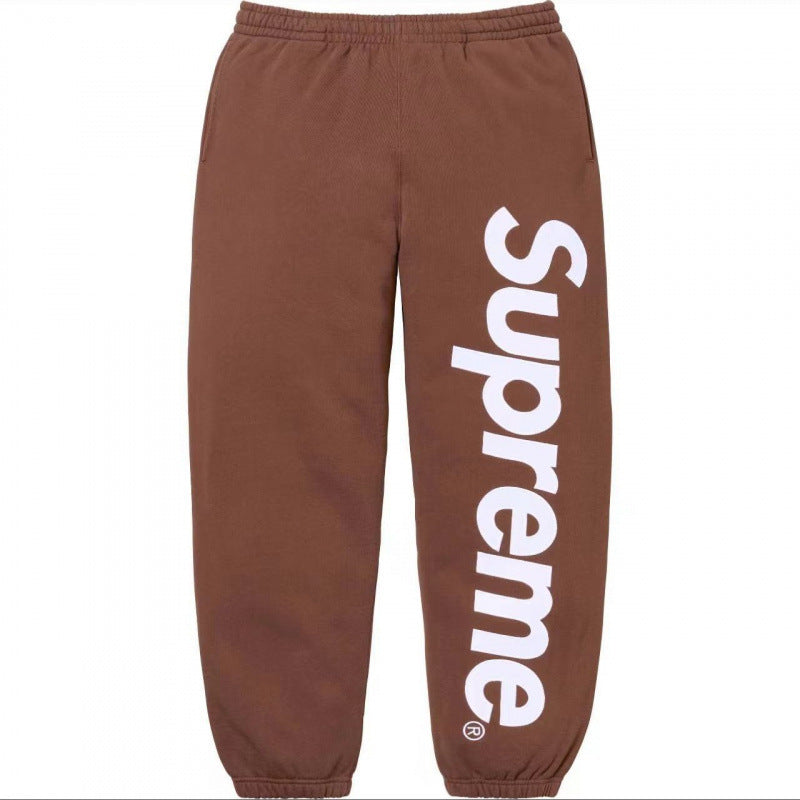 Supreme Logo Patchwork Embroidered Heavyweight Pants for Men - Bestseller