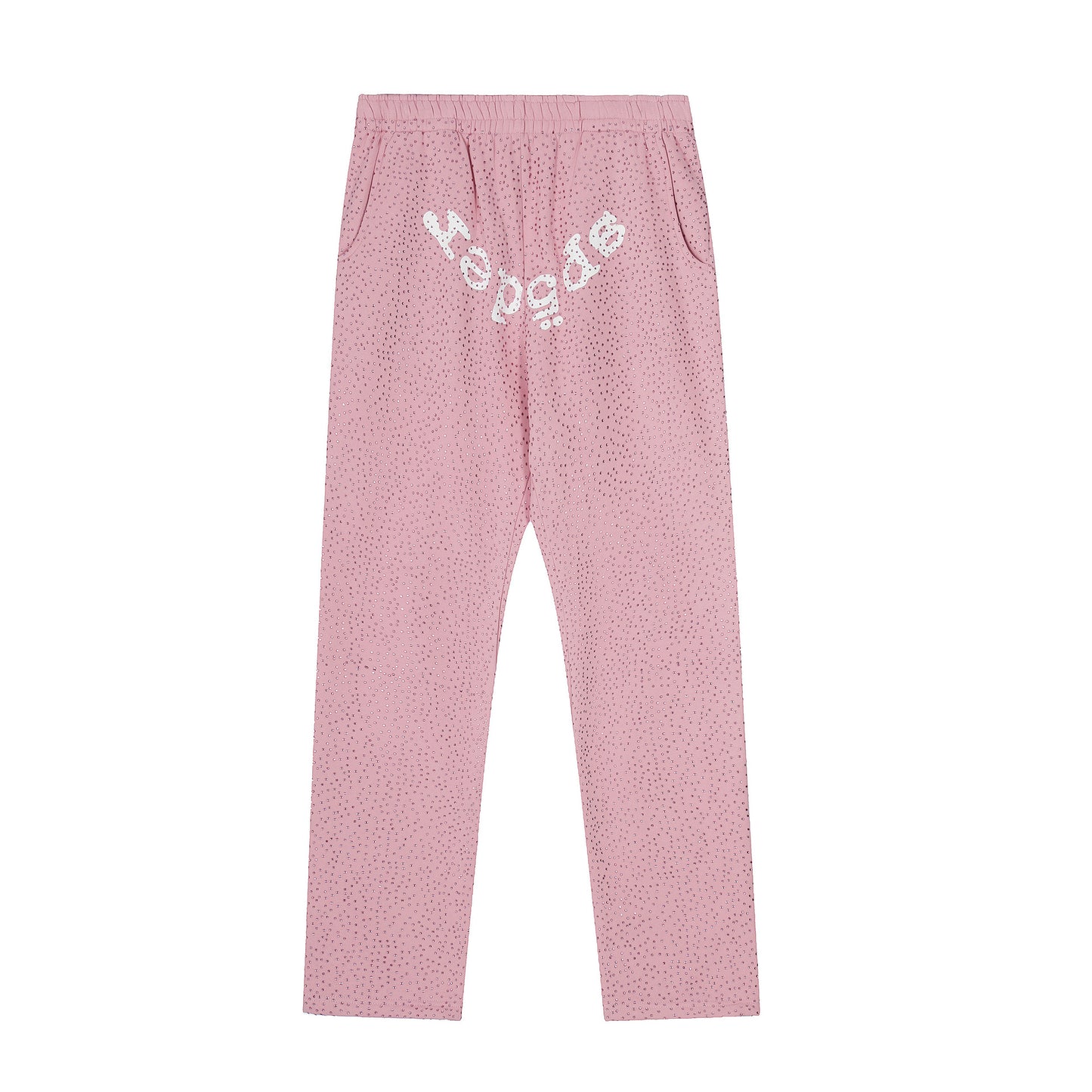 Spider VVS Multi color Full Hot Diamond Letter Casual Pants