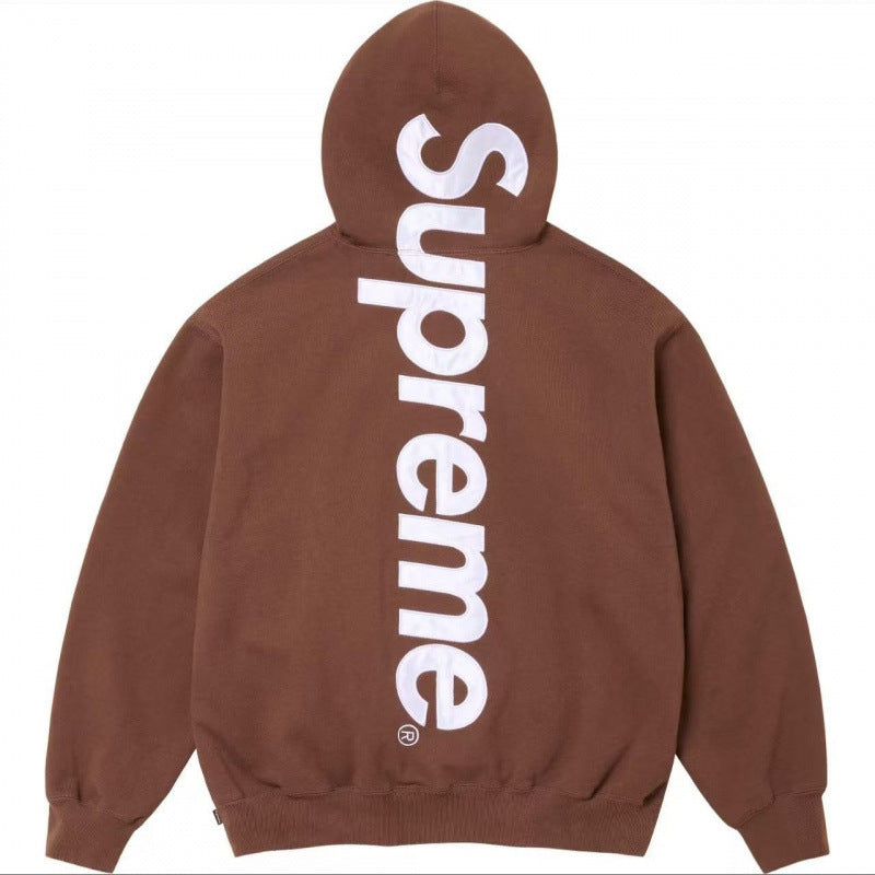 Supreme Logo Patchwork Embroidered Heavyweight Sweatshirt for Men - Bestseller