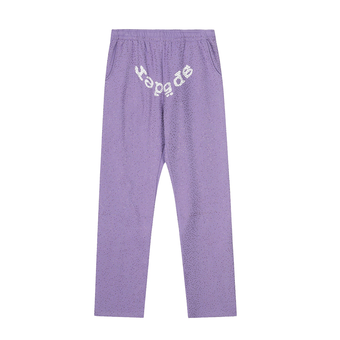 Spider VVS Multi color Full Hot Diamond Letter Casual Pants