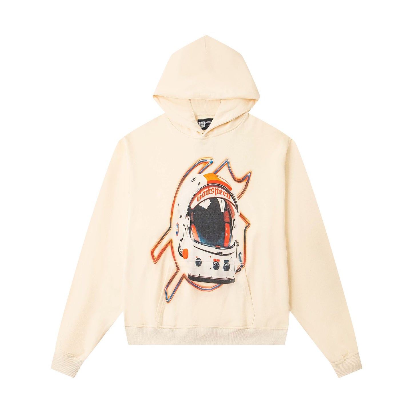 Godspeed New Direct Spray Printed Washed Retro Pure Cotton Hip Hop Hoodie