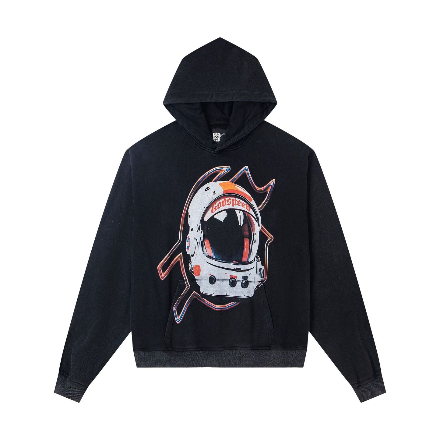 Godspeed New Direct Spray Printed Washed Retro Pure Cotton Hip Hop Hoodie