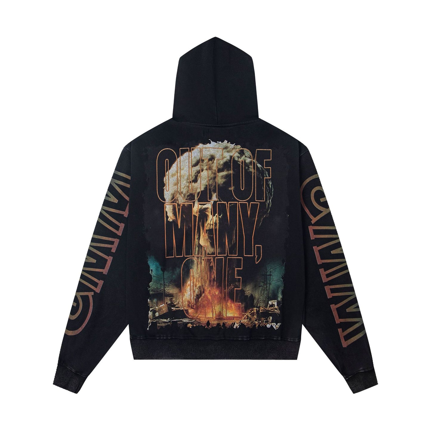 Godspeed New Direct Spray Printed Washed Retro Pure Cotton Hip Hop Hoodie